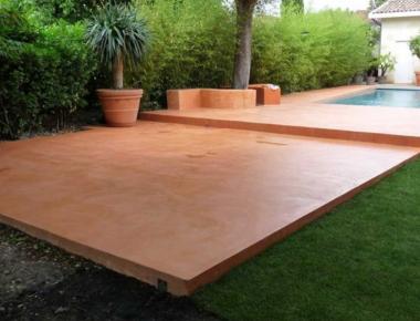 Terrasse en béton coloré dans la masse Artevia® Color